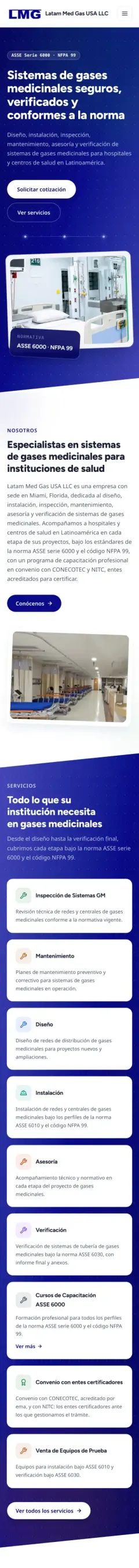 El mismo sitio en un teléfono.